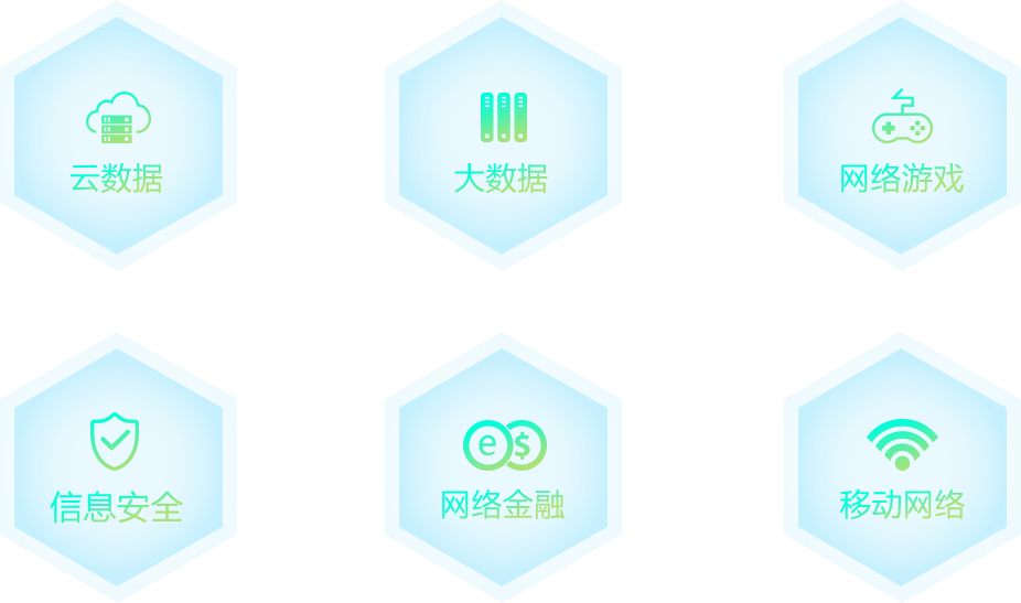 云数据，大数据，网络游戏，信息安全，网络金融，移动网络